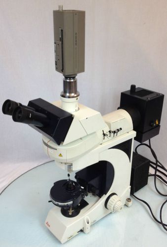 Leica dm lfs trinocular fixed stage phase contrast microscope for sale