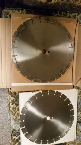 2 diamond saw blades - 14&#034;x1/8 with 1&#034; arbor hole - diamond products for sale