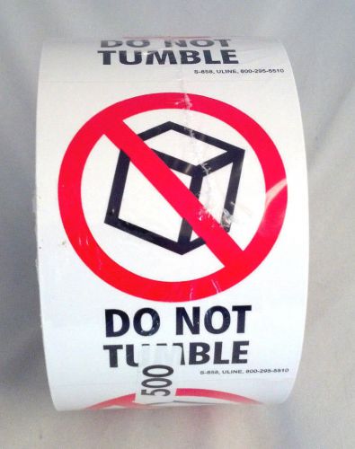Do Not Tumble, Shipping Label, 3&#034; x 4&#034;, 500/Roll Uline S-858