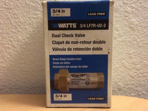 Dual Check Valve 3/4 in LF7R-UR-2 Free Shipping