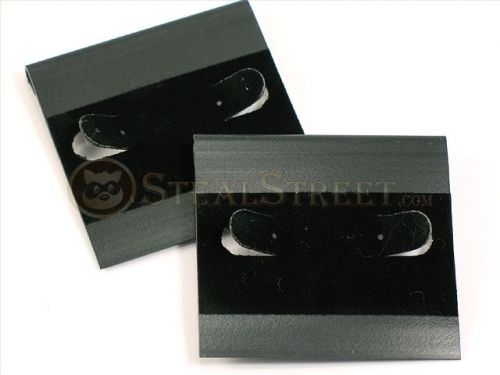 One hundred piece set of two by two inch black color earring cards for sale
