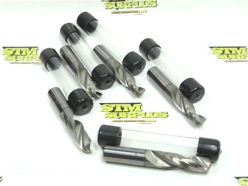 NICE LOT OF 5 SOLID CARBIDE FIVESTAR MACHINE LENGTH PIPE DRILLS 3/8&#034;