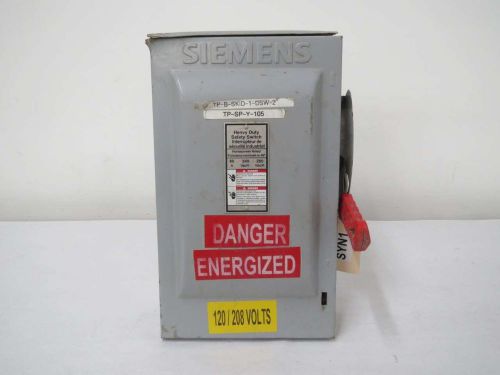 SIEMENS HFC322NR SAFETY 60A AMP 240V-AC 3P FUSIBLE DISCONNECT SWITCH B488756