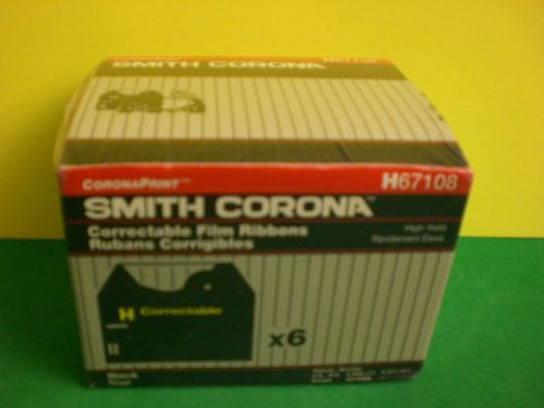 6-Pack SMITH CORONA Coronaprint H67108 Correctable Film Ribbons New Sealed