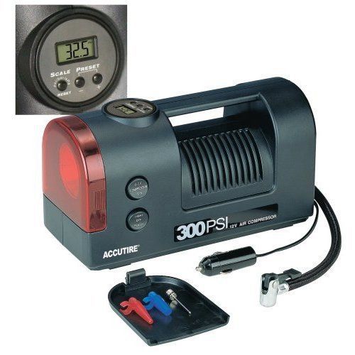 New accutire ms-5550 digital 300 psi 12v air compressor with light for sale