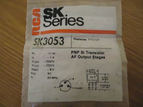 SK3053 PNP Si Transisitor AF Output Stages  Replaces: PTC127