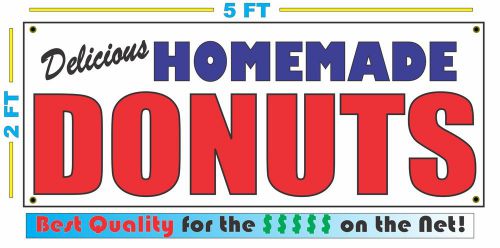 HOMEMADE DONUTS BANNER Sign NEW Larger Size Best Quality for the $$$ BAKERY