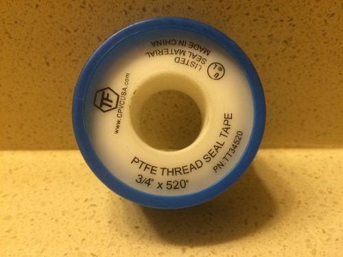 10 Rolls of  Teflon Pipe Thread Tape 3/4&#034; X 520&#034; 3.5 Mil PTFE