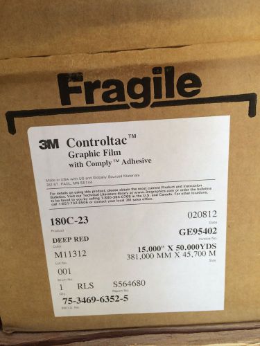 3M CONTROLTAC GRAPHIC FILM WITH COMPLY ADHESIVE - DEEP RED - ****NEW****