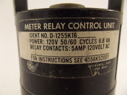 Ge meter relay control unit 120v 50/60hz 6.8va style d-1255k16 for sale