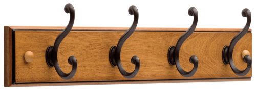Liberty 128738 four hook 18-inch wide wooden hook rail/coat rack for sale