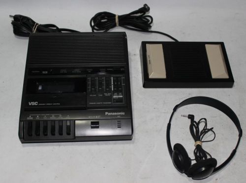 Panasonic RR-830 Standard Cassette Transcriber Dictation + Foot Pedal, Earphones