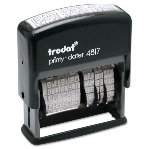 Trodat economy 12-message stamp, dater, self-inking, 2 x 3/8, black for sale