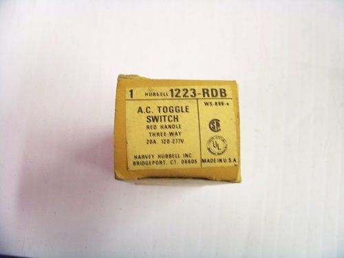 Hubbell #1223-RDB A.C. Toggle Switch 3 Way (N) 6/4/7