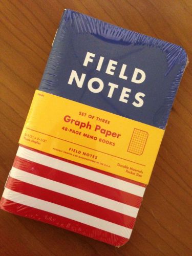 FIELD NOTES Brand Coal x DDC Sealed NEW 3 pack Notebooks OOP! RARE! Draplin