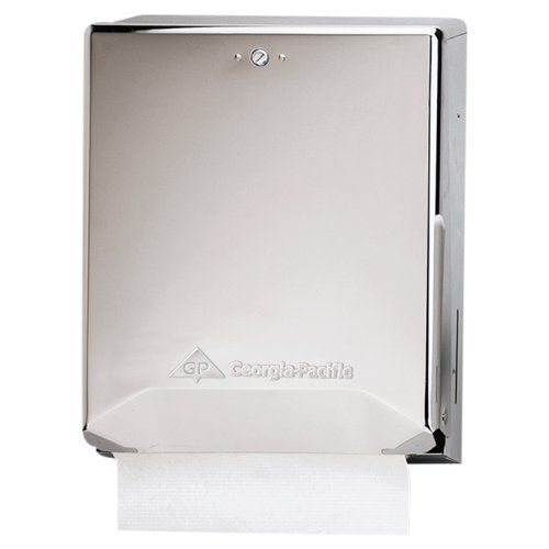 Georgia-pacific chrome combination paper towel dispenser tissue storage holder for sale