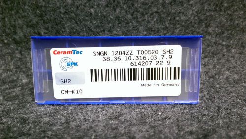 CERAMTEC SPK SNGN 1204ZZ T00520 SH2 CM-K10 INSERTS (10 pack) NEW