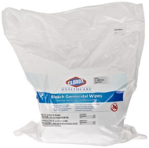 Clorox 30359 healthcare bleach germicidal wipe refill (110 count) - 2 bags for sale