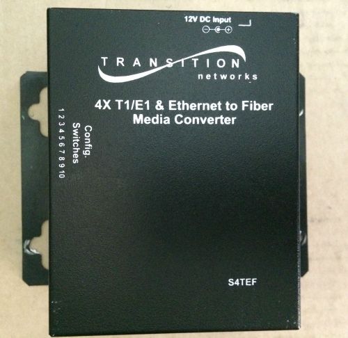 Transition Networks S4TEF1029-110-NA Copper to Fiber Transport Mux Stand-Alone