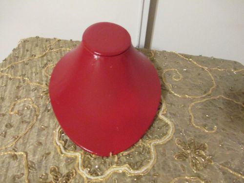 Vintage Necklace Pendant Chain Link Jewelry Display Holder Stand Shabby Red