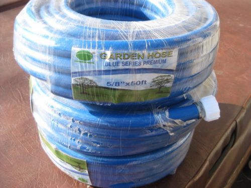 Premium BLUE SERIES 5/8&#034; x 50ft GARDEN HOSE   (Lot of 3 coils.150ft Total hose)