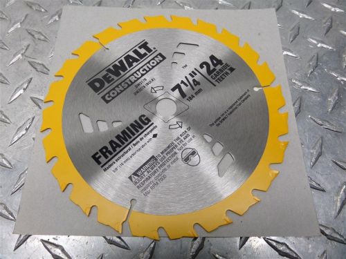 **new** dewalt construction dw3178 7-1/4&#034; x 24t carbide teeth saw blade for sale