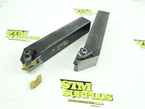 Pair of sandvik l &amp; r indexable grooving tool holders 1&#034; shank tlsr tlsl 163d for sale
