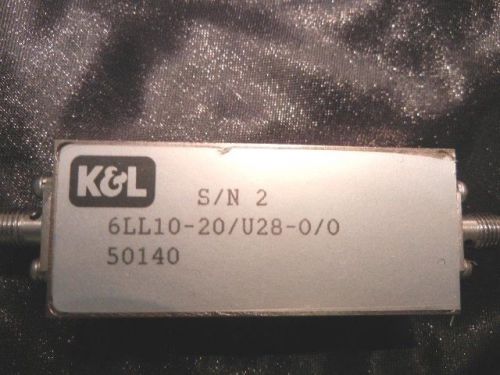 K&amp;L Lumped Low pass filter 6LL10-20/U28-0/0