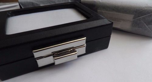 Glass top collector case,hinged,latch,padded,specimen gem case, high end,3 new for sale