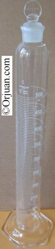 Pyrex Class B Mixing Cylinder 500mL with barrelhead stopper Fisher Scientific