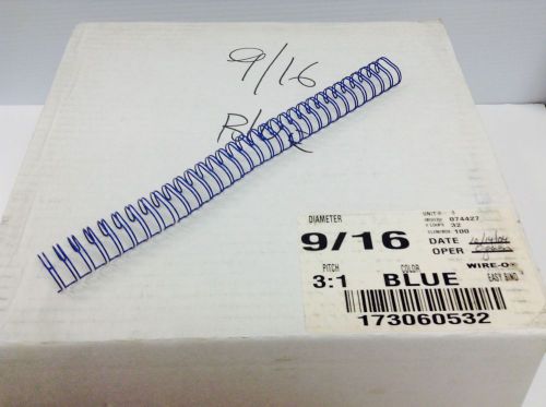 9/16 Blue Wire-O, 32 Loop, Wire Binding - 100pk