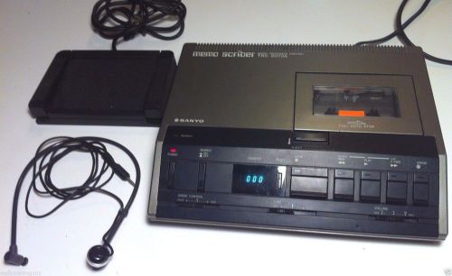 SANYO Memo Scriber TRC-8070A Micro Processor Control w/ Foot Switch &amp; Headphones