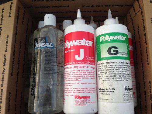 POLYWATER AND IDEAL SUPER SLICK CLEAR GLIDE CABLE PULLING LUBE,  (7) 1-QT bottle