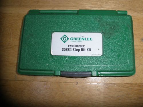 Greenlee 35884 multi hole kwik stepper  step bit kit 1/2&#034; ,7/8&#034; &amp; 1 1/8&#034; for sale