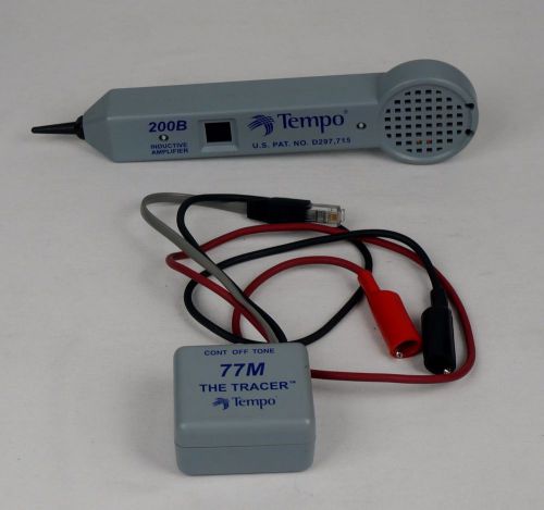 TEMPO / GREENLEE 200B Inductive Amplifier  Probe &amp; 77M Tone Tracer Basically New