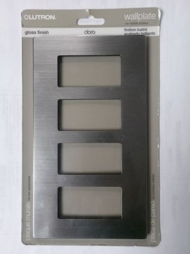 Lutron. 4-Gang Stainless Steel (Claro Wallplate) CW-4-SS