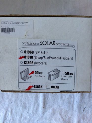 Professional Solar Products, Black End Clamps, C1810