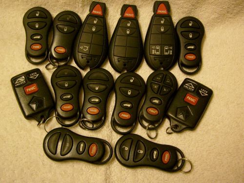 REMOTE LOT CHRYSLER DODGE JEEP &amp; PLYMOUTH  USED TESTED 100% WORKING 14 EACH