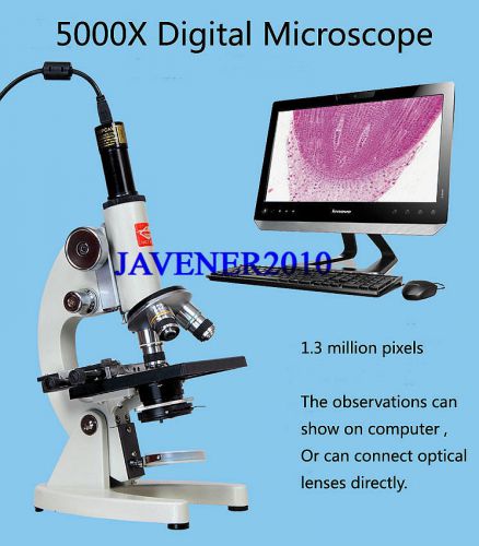 Professional Biological Microscope 5000X  Metal Button Electronic Eyepiece