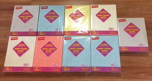 NEW Lot of  9  Staples Colored Pastels Paper (Gray) 500 Sheets/ream *NEW SEALED