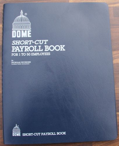 Dome Short-Cut Wire Bound Payroll Book For 1 to 50 Employees 11.25&#034; X 8.75&#034;