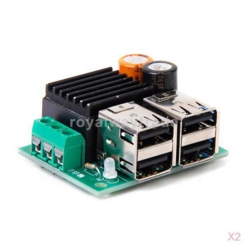 2xStep Down 4-USB Step-down Power Module DC0-35V to3-6V for MP3 Pad GPS