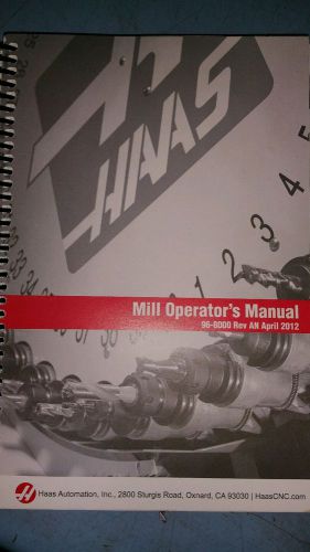 Haas milling machine manual/dvd