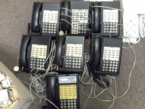 LOT OF 7 Lucent Partner 18D office phones and 1-Lucent Partner (4-Slot Cabinet)