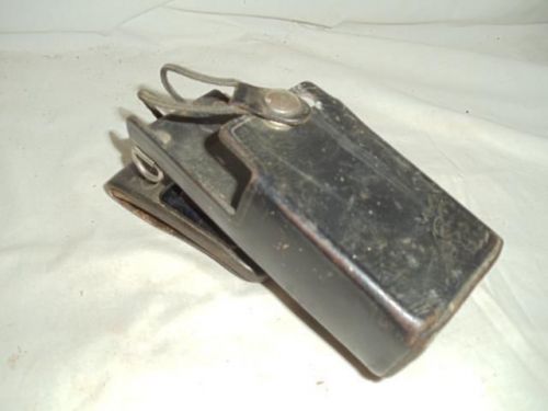Vintage Leather Holster Case Holder for Motorola Radio w/ D Stud Belt Swivel