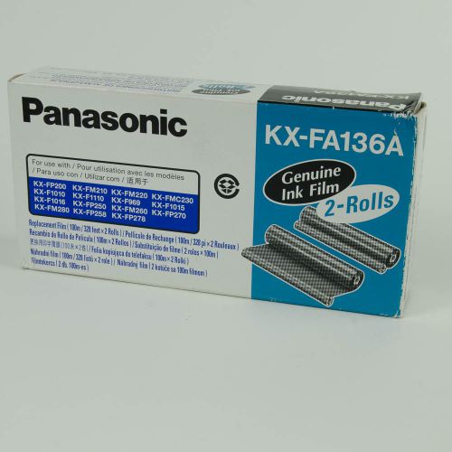 PANASONIC KX-FA136A NEW IN BOX GENUINE INK FILM 2 ROLLS