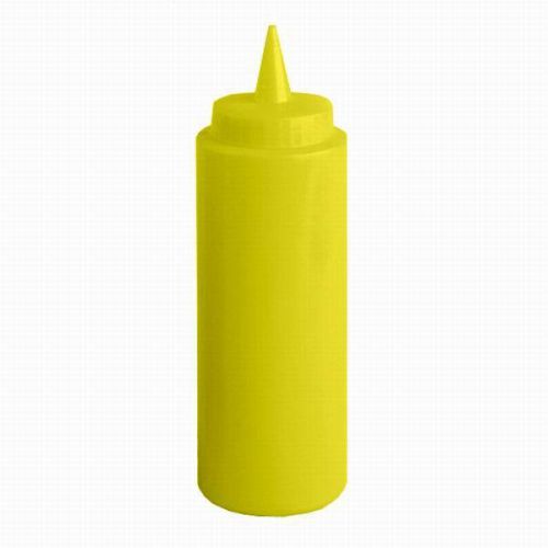 6 Pieces Squeeze Bottle Bottles 12 OZ Yellow 12oz Plastic No Tip Caps NEW