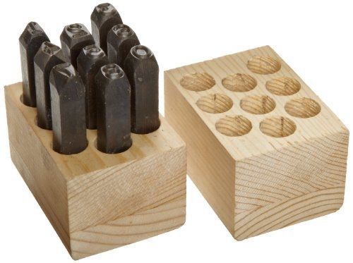 Young Bros. Young Bros 07092 9 Piece Hand Cut Stamp Figure Set, Steel, 5/16&#034;