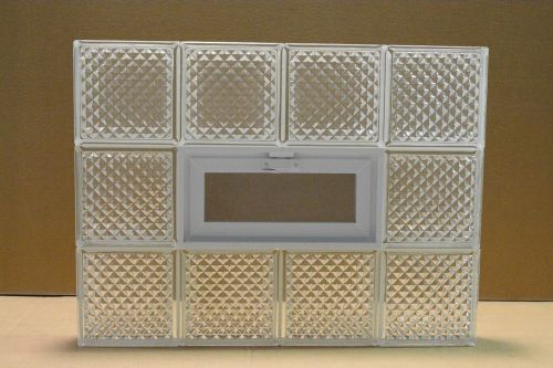 32 x 24 Vented Glass Block Window Diamond Pattern