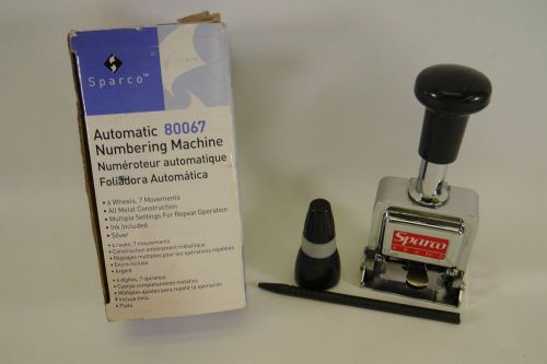 Sparco automatic 80067 numbering machine self inked 111 for sale